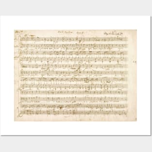 Mozart | Amadeus Mozart original manuscript score Posters and Art